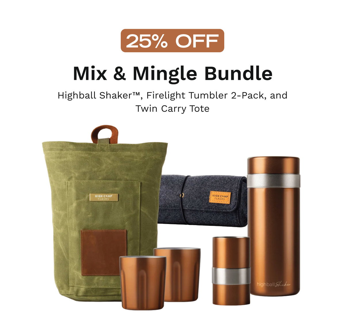 25% Off Miz & Mingle Bundle — Featuring the Highball Shaker