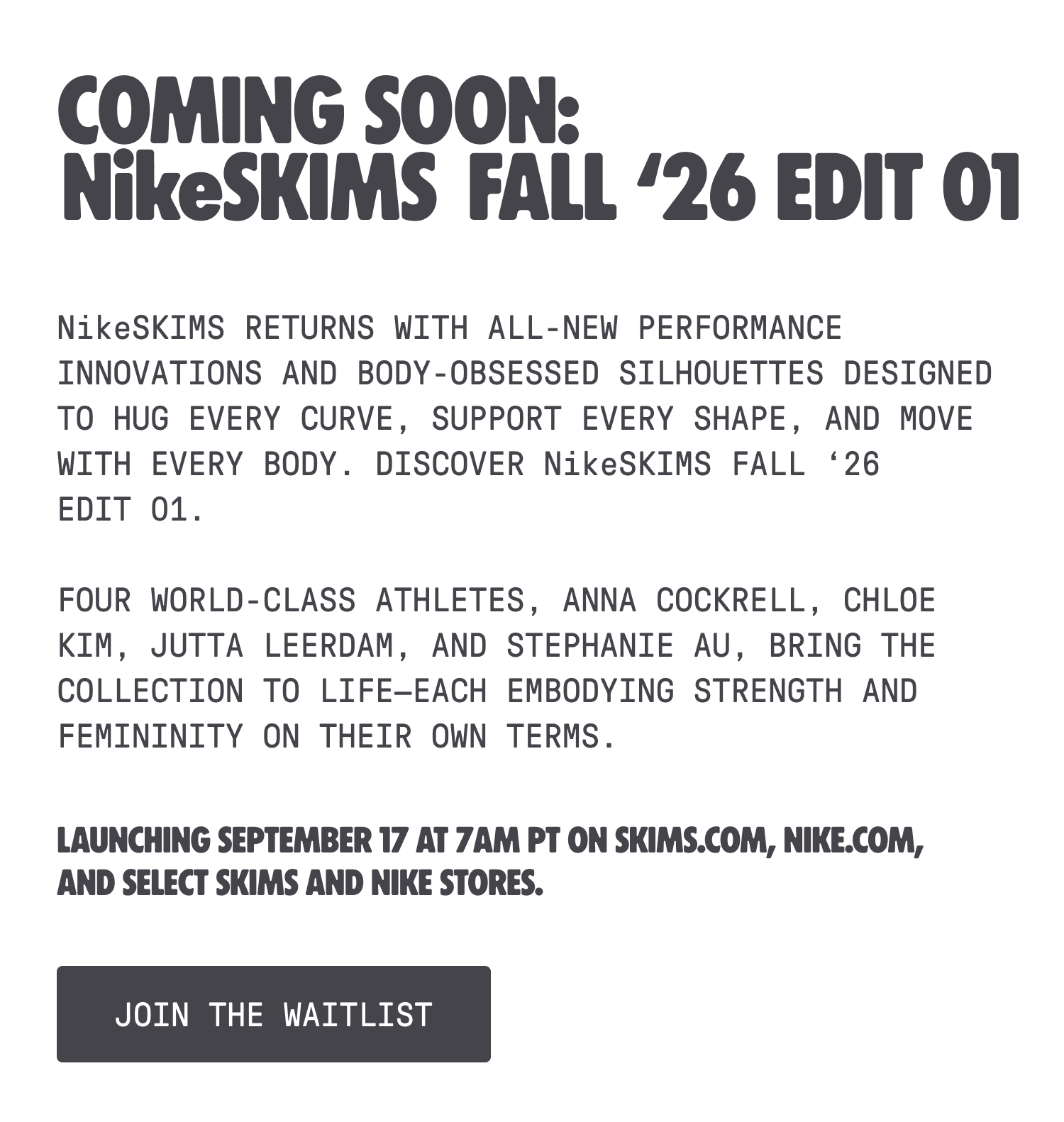 JOIN THE WAITLIST