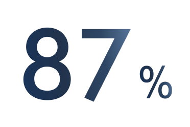 Text reading 87%.