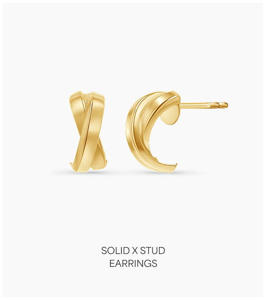 Solid X Stud Earrings