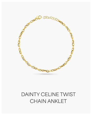 Dainty Celine Twist Chain Anklet