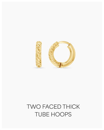 Two Faced Thick Tube Hoops