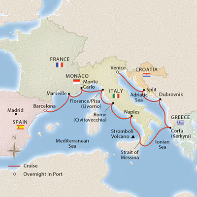 Mediterranean Odyssey map