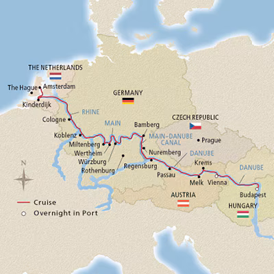 Grand European Tour map