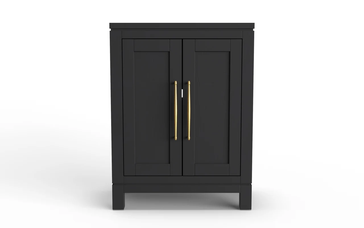 Build-a-Bob™ 24'' Black 2 Door Fully Assembled Modular TV Stand