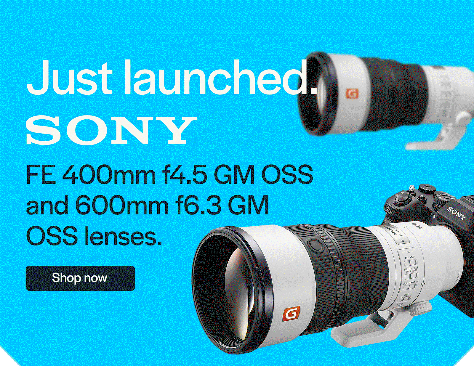 Just launched - Sony FE 400mm f4.5 GM OSS and 600mm f6.3 GM lenses.