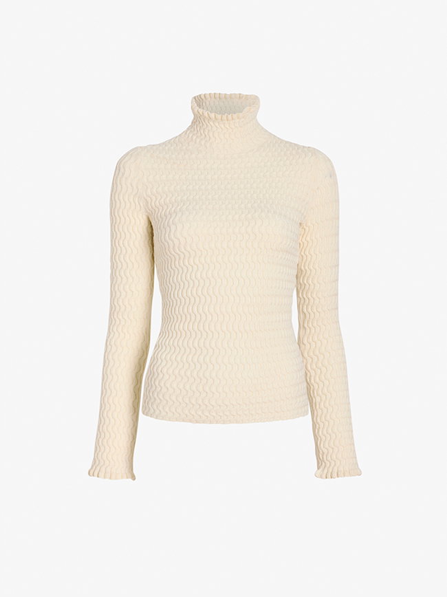Juniper Sweater in Cable Knit in Vanilla