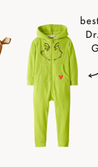 Kids Dr. Seuss Grinch Costume Fleece Jumpsuit
