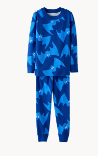 Bats on Blue Halloween Glow-in-the-Dark HannaJams™ Pajama Set