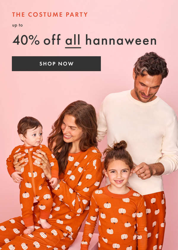 THE COSTUME PARTY | up to 40% off all hannaween | SHOP NOW