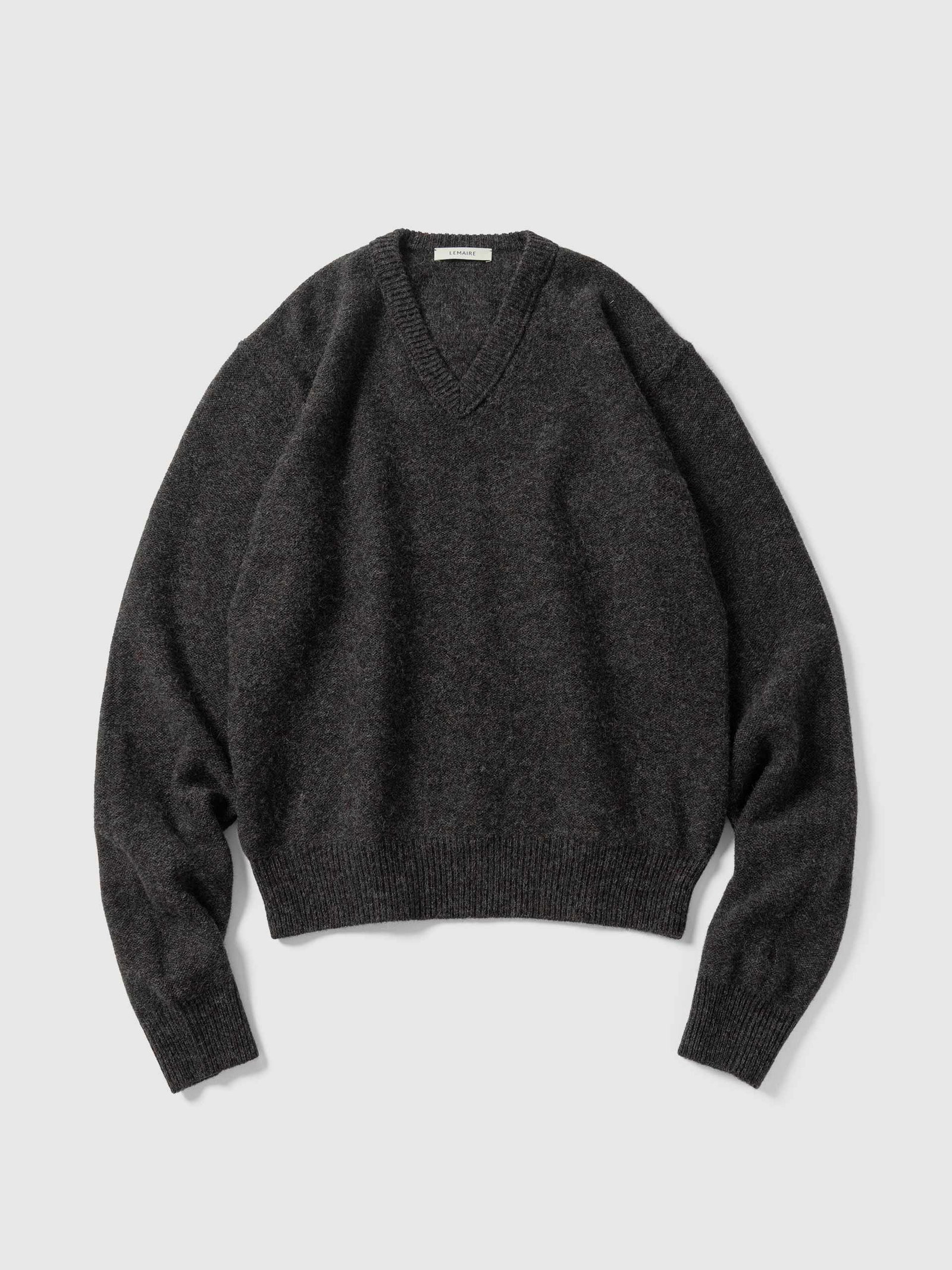 Image of V-NECK Sweater Grape Melange