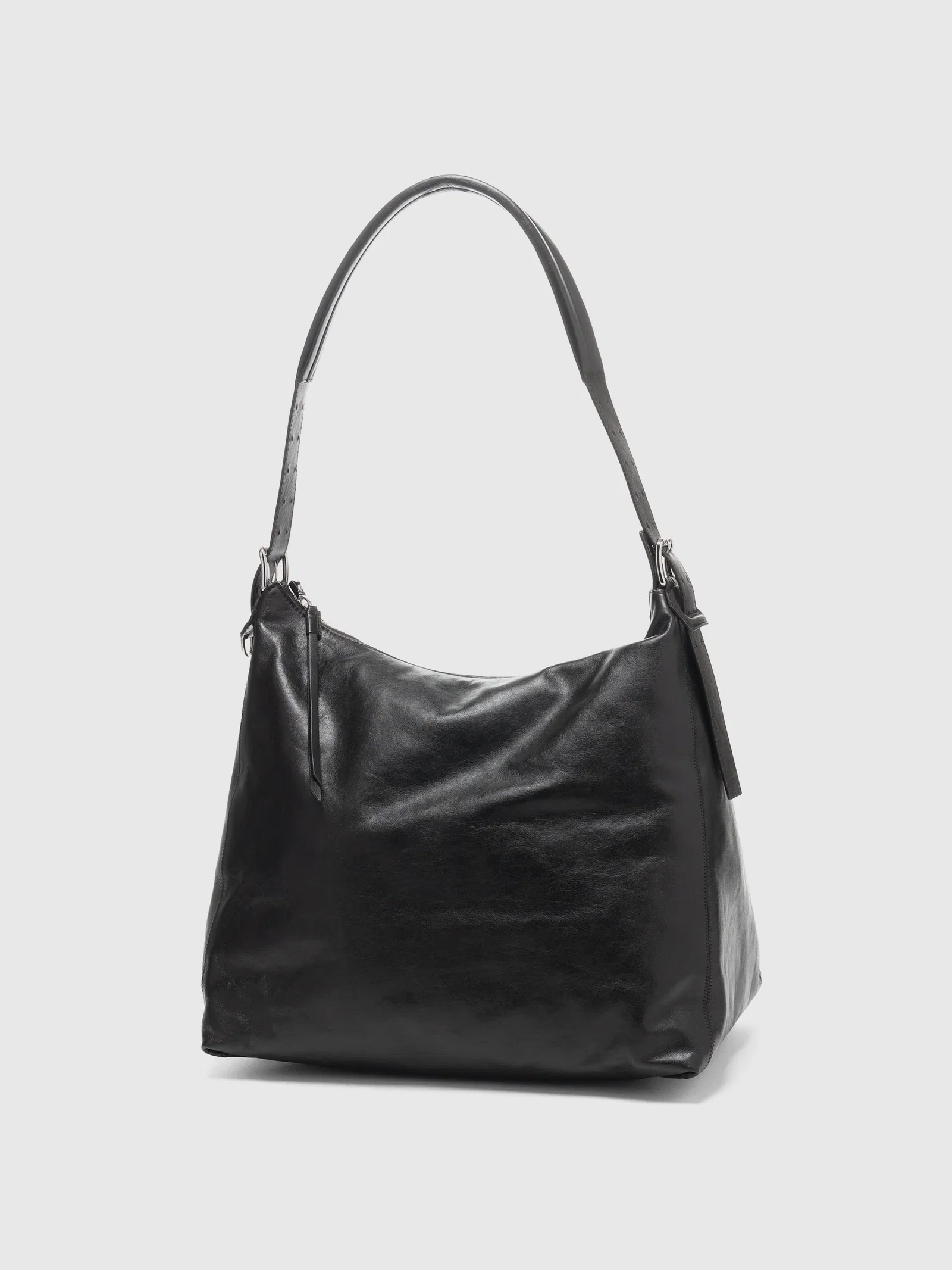 Image of Belted Hobo Bag Dark Chocolate
