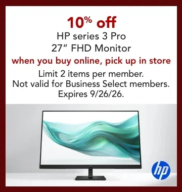 10% off HP series Hpro monitor