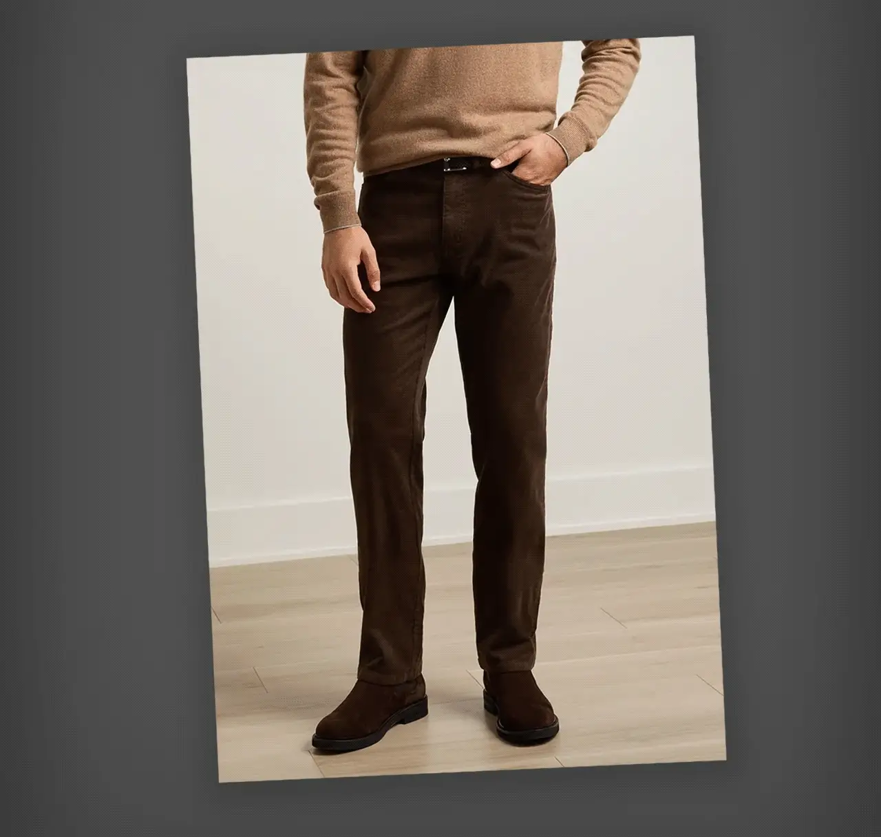 Five-pocket casual pants in a range of fall colors