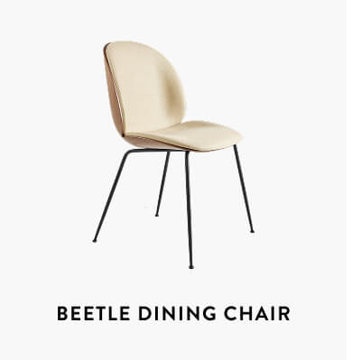 Beetle 3D Veneer Front Upholstered Dining Chair