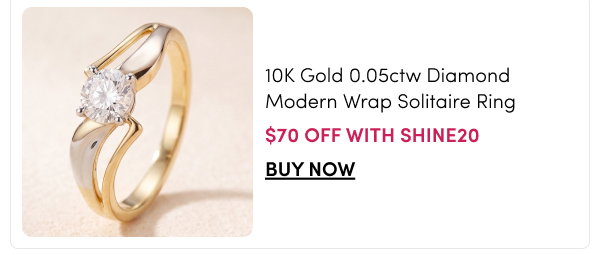10K Gold 0.05ctw Diamond Modern Wrap Solitaire Ring – $70 Off with SHINE20