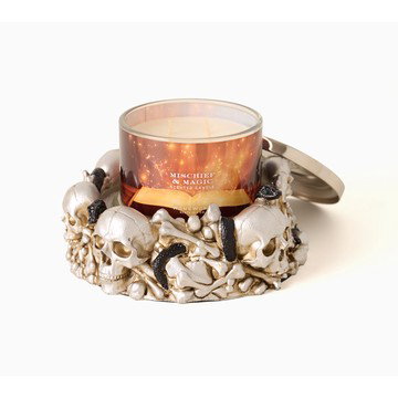 HomeWorx by Slatkin + Co. Bones & Critter Pedestal w/ Candle