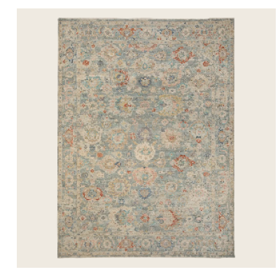 Light Blue Antique Revival Wool Rug