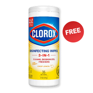 Free Clorox Wipes with $30+ Order