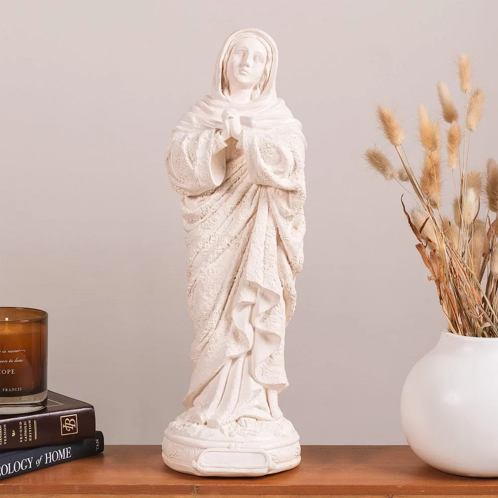 Our Lady of Sorrows Statue - White -16
