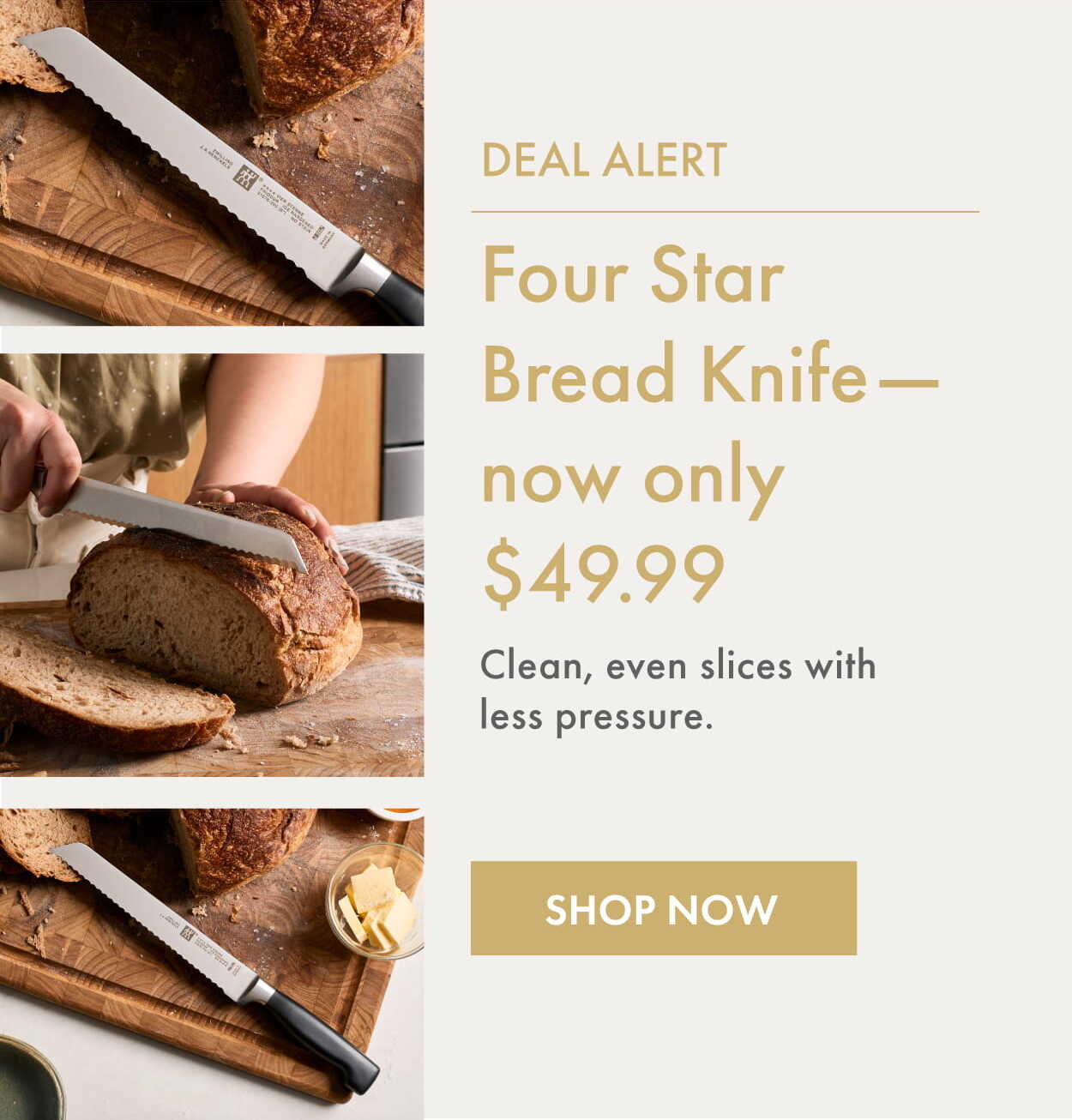 The Four Star Prep Knife now only $44.99 for a limited time. 