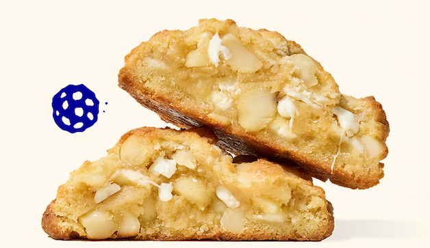 Stack of 2 White Chocolate Macadamia cookie halves