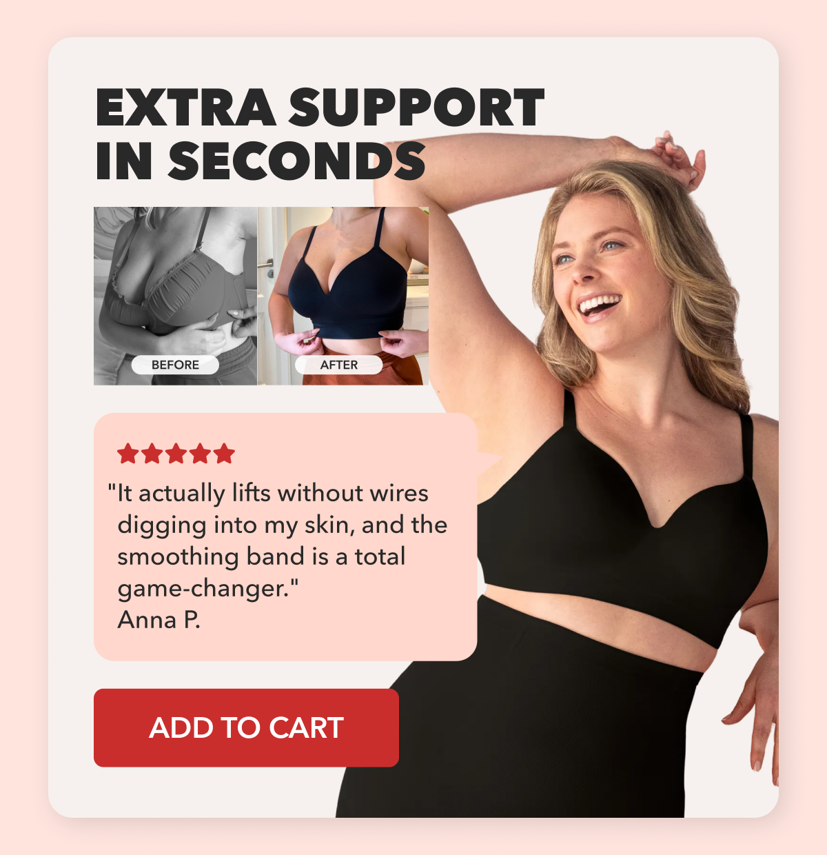 Truekind Supportive Comfort Wireless Shaping Bra