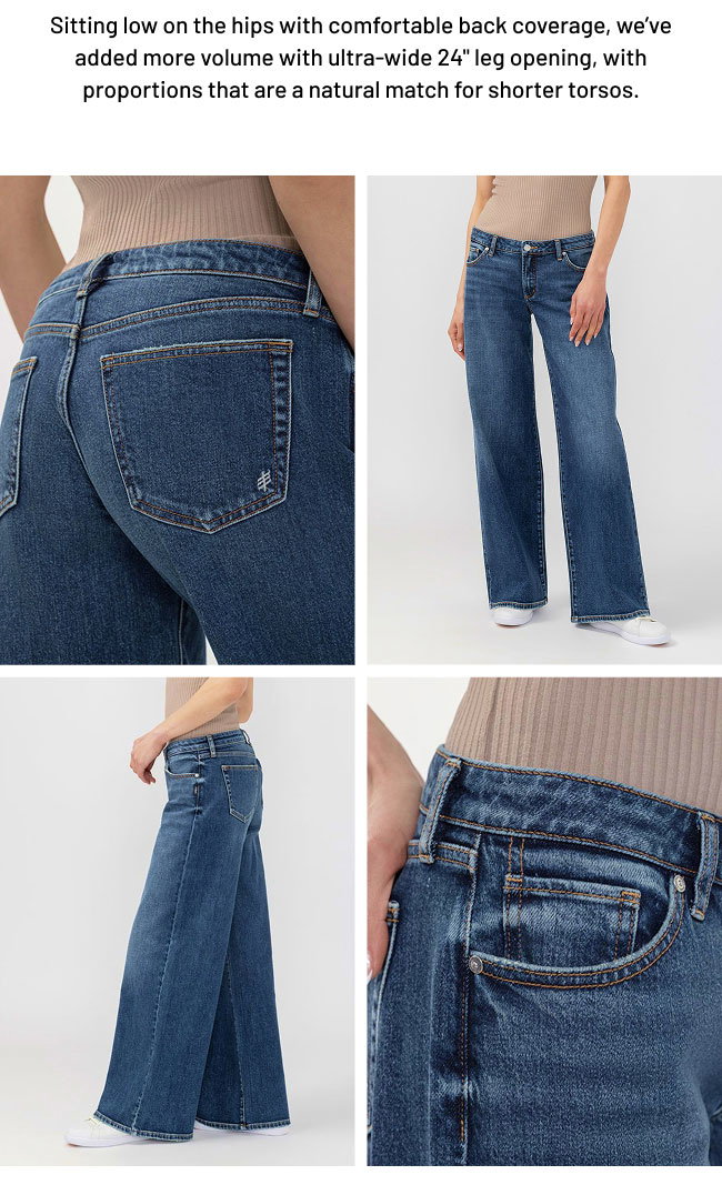 Sitting low on the hips with comfortable back coverage, we've added more volume with ultra-wide 24