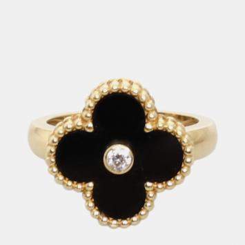 Vintage Alhambra Onyx Ring Wit