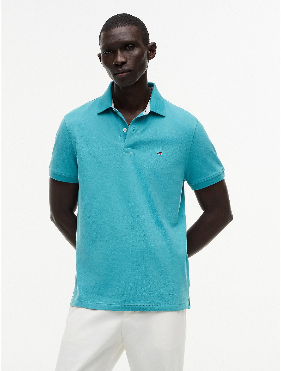 Image of Regular Fit Stretch Tommy Polo