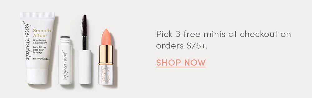 pick 3 free minis at checkout 