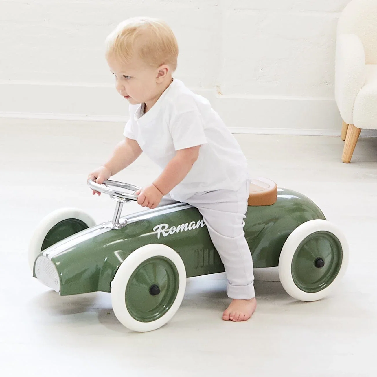 Image of Ride On Steel Racer Push Car