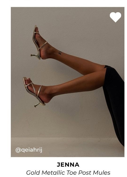 jenna gold metalic toe post mules 