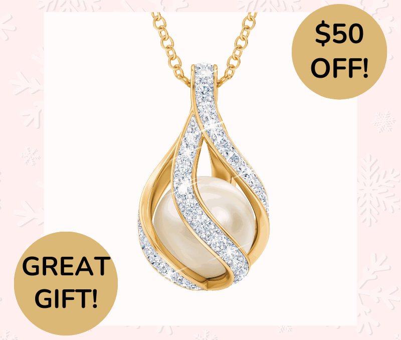 Love's Embrace Pearl & Diamond Necklace