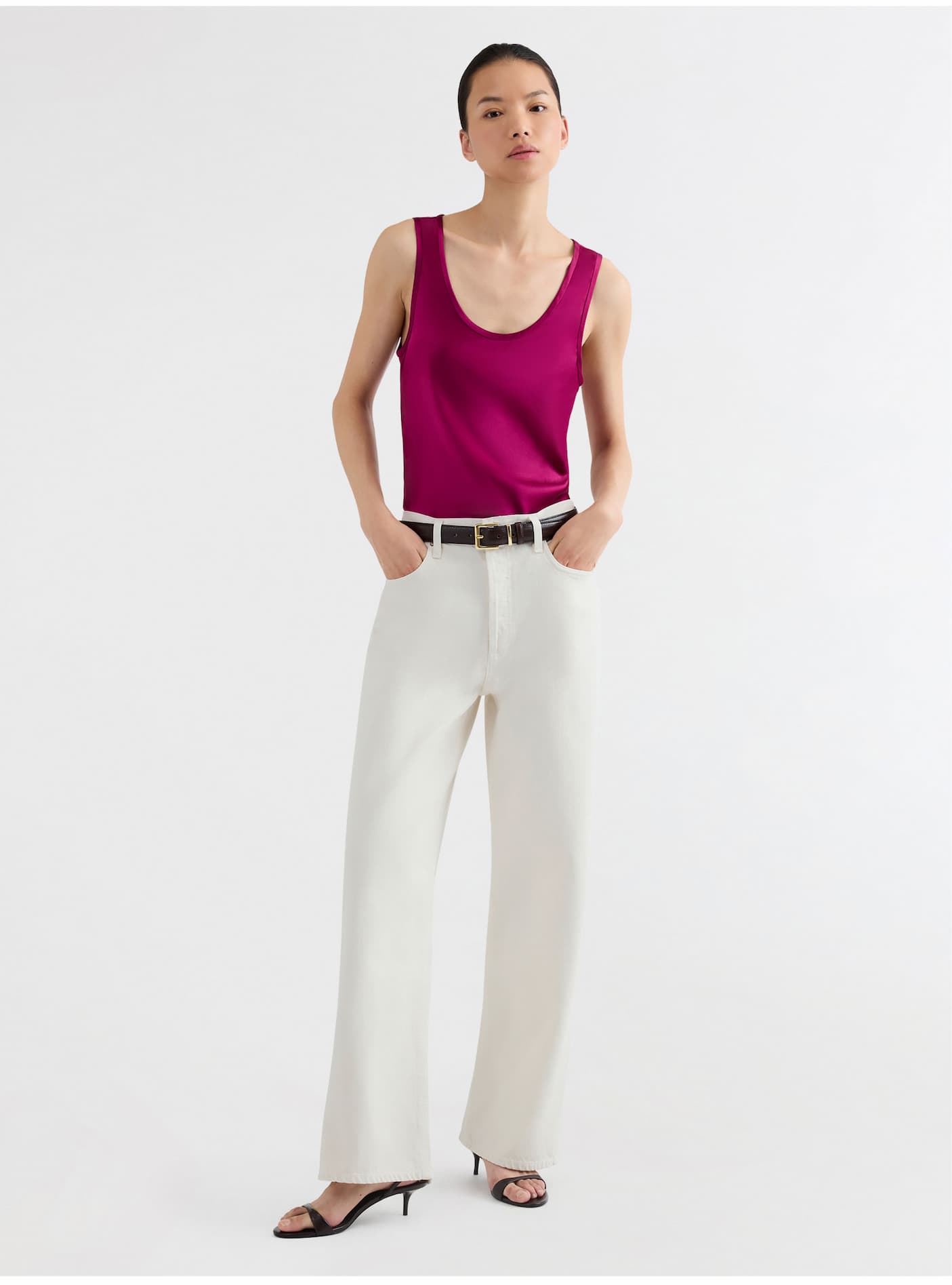 Tank in Silk Charmeuse