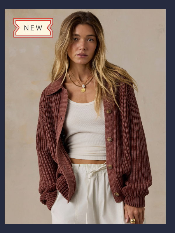Sunwashed Cotton Lodge Cardigan