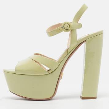 Size 38.5 Pale Green Patent Le