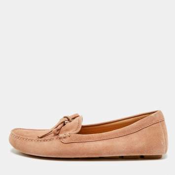 Size 38.5 Beige Suede Driver L
