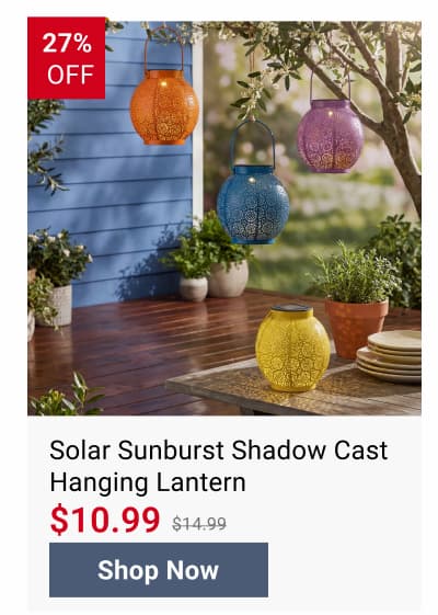 Solar Sunburst Shadow Cast Hanging Lantern