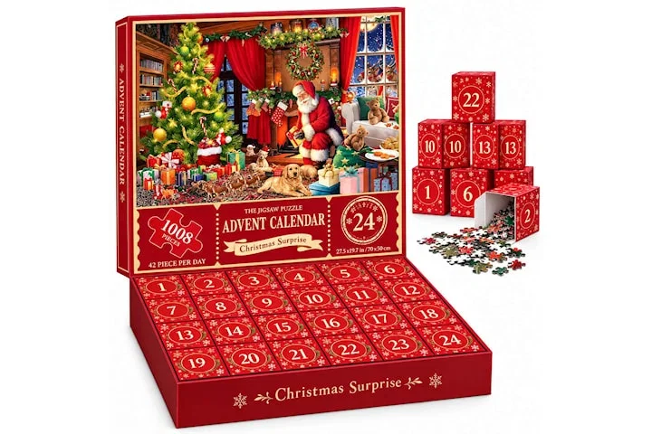 Adventskalender - Pussel 1008 Bitar - Julkalender 2026
