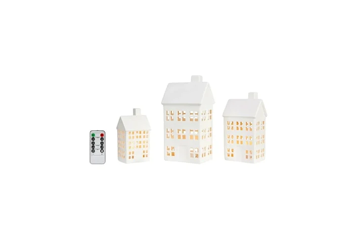 Markslöjd - Eton dekorationshus vit, 3-pack