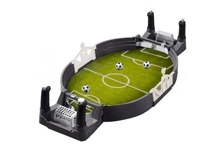 Mini fotbollsspel bordsspel 2 spelare med 3 bollar 47x10x22,5 cm