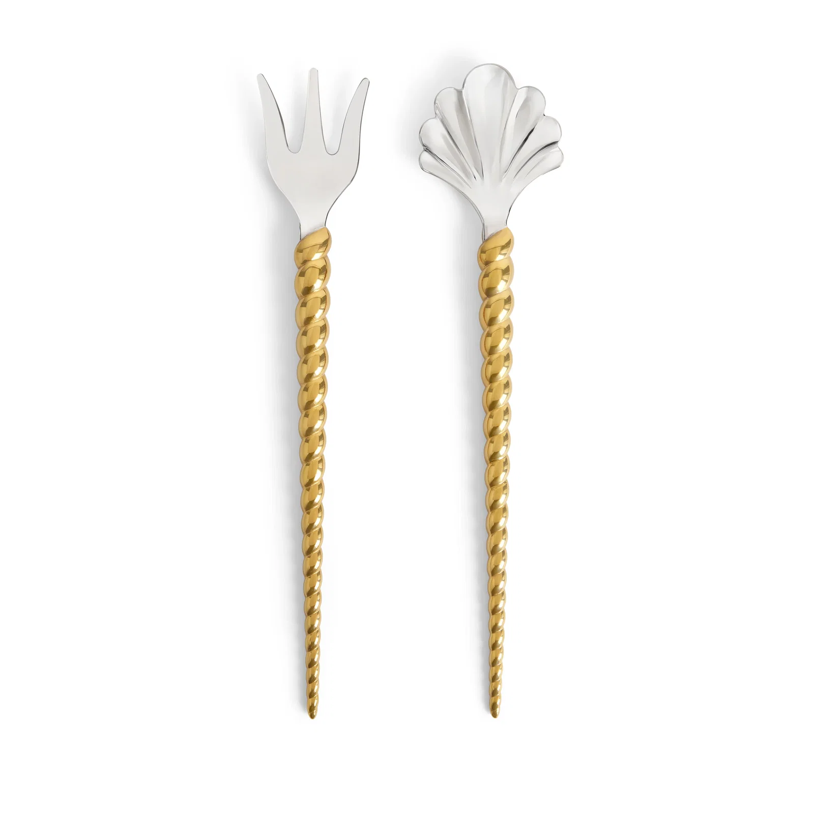 Image of Jessica McCormack Shell Serving  2-Piece Set - Gold