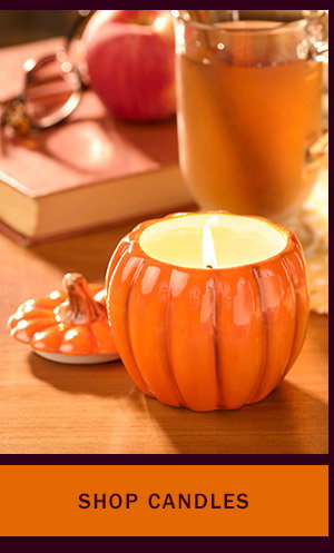 Shop Candles. Ceramic Pumpkin Candle