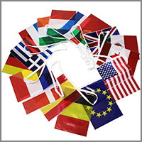 World Flag String Pennants