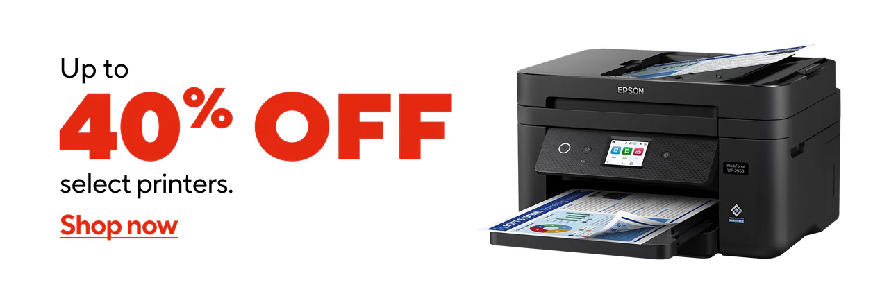 Save up to 40% off Select Printers