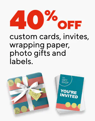 Print. Promote. Bring them in.
25% back in points on custom print orders of $100 or more
40% off custom cards, invites, wrapping paper, photo gifts and labels
Starting at $19.99 for inflated balloon bouquets