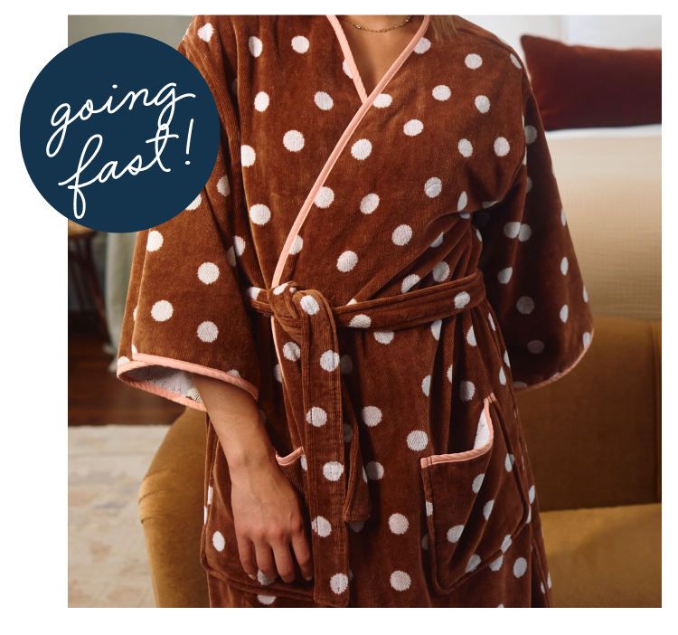 polka dot robe