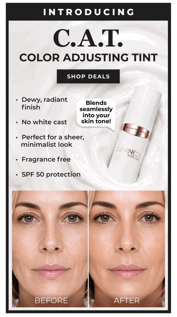 INTRODUCING COLOR ADJUSTING TINTED MOISTURIZER SPF KIT: Dewy, radiant finish. No white cast. Perfect for sheer, minimalist look. Fragrance free. SPF 50 protection.