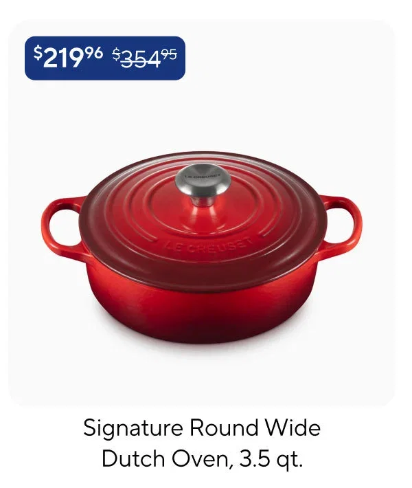 Le Creuset Signature Round Wide Dutch Oven, 3.5 qt.